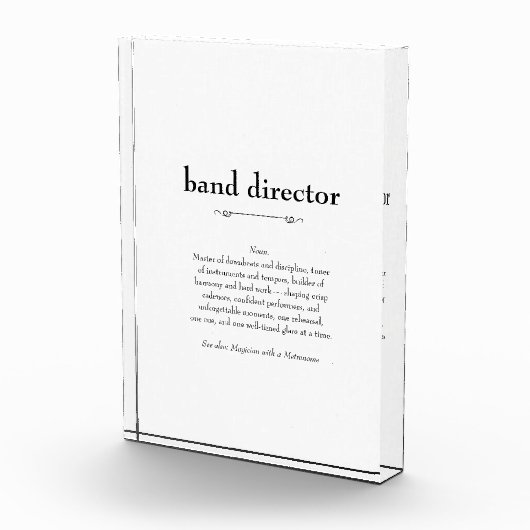 Band Director Definitie Bedankt Gift Fotoblokken (Rechts)