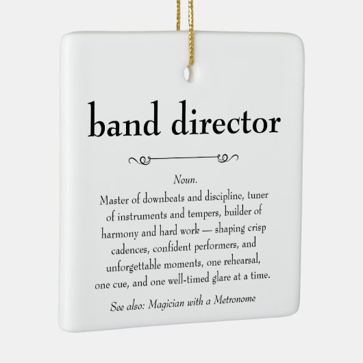 Band Director Definitie Bedankt Gift Keramisch Ornament (Rechts)