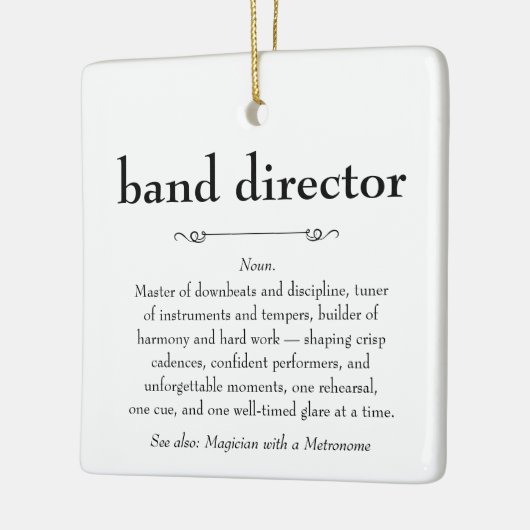 Band Director Definitie Bedankt Gift Keramisch Ornament (Links)