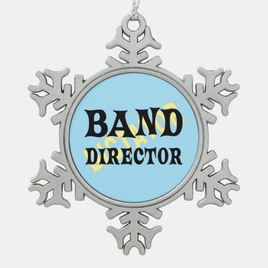 Band Director Dictator Tin Sneeuwvlok Ornament (Voorkant)