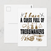 Band Director lerarenklasse Volledig van Treblemak Briefkaart (Voorkant / Achterkant)
