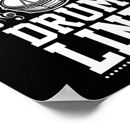 Band drumkorps vrezen de drumlijn poster (Hoek)