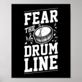 Band drumkorps vrezen de drumlijn poster (Voorkant)