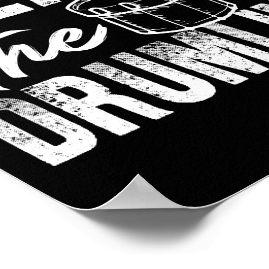 Band drumkorps vrezen de drumlijn poster (Hoek)