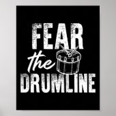 Band drumkorps vrezen de drumlijn poster (Voorkant)