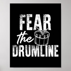 Band drumkorps vrezen de drumlijn poster