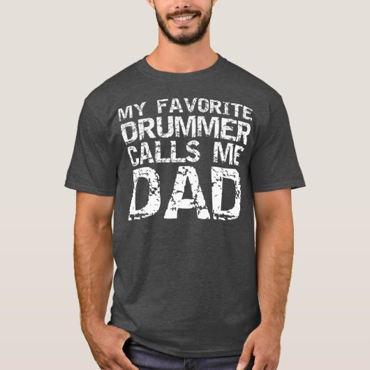 Band Drumline papa mijn favoriete drummer T-shirt (Voorkant)