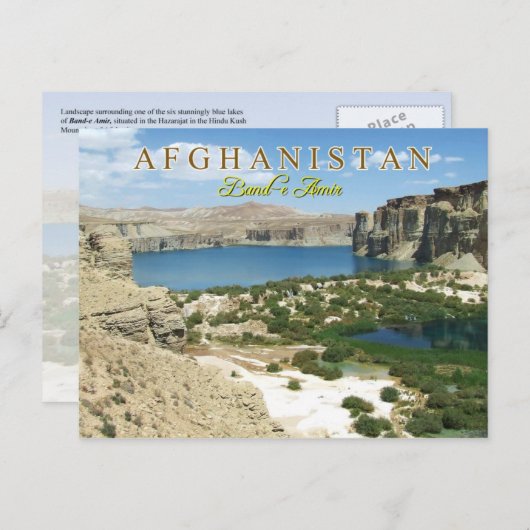 Band-e Amir, Afghanistan Briefkaart (Voorkant / Achterkant)