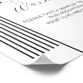 Band Eenvoudig Minimale Rings Warming Wedding Sign Poster (Hoek)