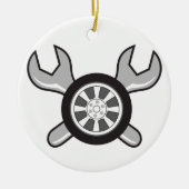 Band en draden keramisch ornament (Voorkant)