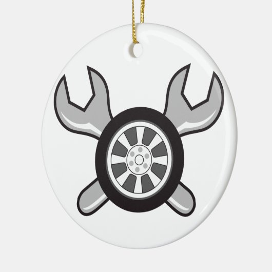 Band en draden keramisch ornament (Links)