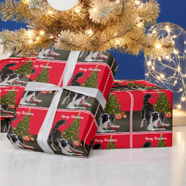 Band en kerstboom  cadeaupapier