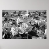 Band en klassieke auto's, jaren dertig poster (Voorkant)