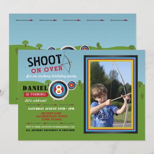 Band en pijlen Doelfoto foto's Kaart (Voorkant / Achterkant)