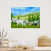 Band- en schapenklok afdrukken poster (Keuken)