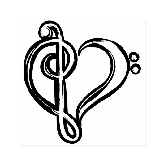 Band- en Treble Cleart Rubberstempel (Afrduk)