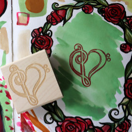Band- en Treble Cleart Rubberstempel