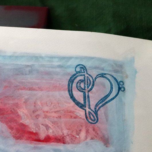 Band- en Treble Cleart Rubberstempel