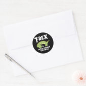 Band en veldhamer Thrower T Rex Hates Hammer Ronde Sticker (Envelop)