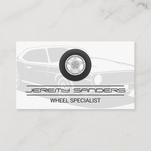 Band- en wielservice | Auto autoband Logo Visitekaartje (Voorkant)