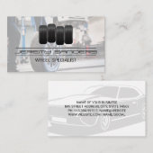 Band- en wielservice | Man werkt aan banden Visitekaartje (Voorkant / Achterkant)