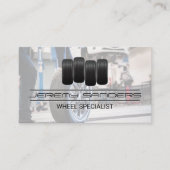 Band- en wielservice | Man werkt aan banden Visitekaartje (Voorkant)