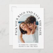 Band Fotobestemming bruiloft opslaan datum Aankondigingskaart (Voorkant / Achterkant)