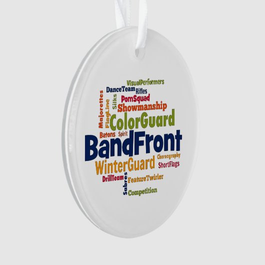 Band-front-Word Cloud Ornament (voorkant)