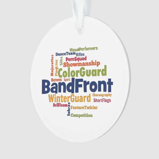 Band-front-Word Cloud Ornament (voorkant)