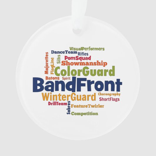 Band-front-Word Cloud Ornament (voorkant)