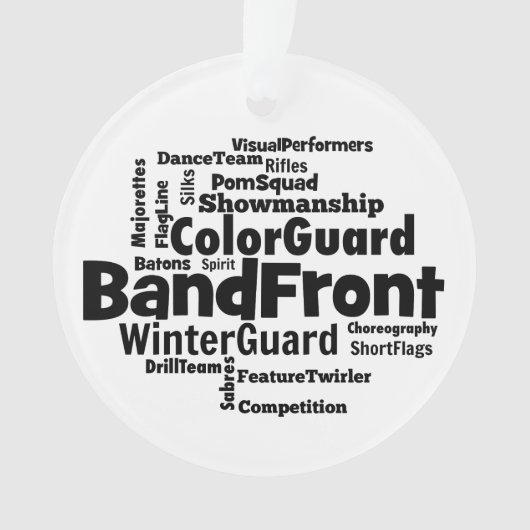 Band-front-Word Cloud Ornament (voorkant)