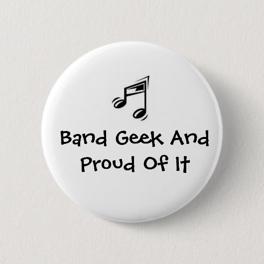 Band-geek en -model ronde button 5,7 cm (Voorkant)