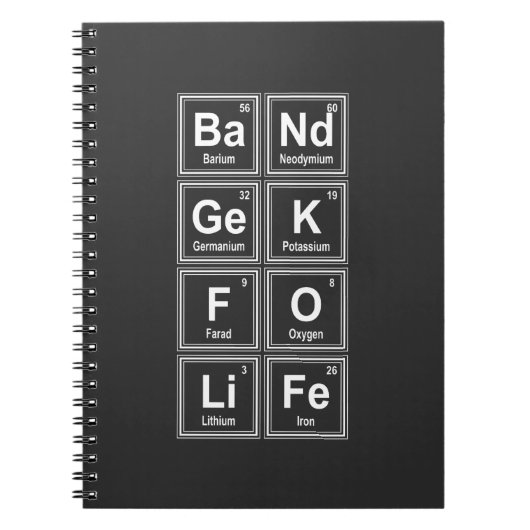 Band Geek for Life Chemistry Gift Fun Music Jokes Notitieboek (Voorkant)