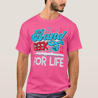 Band Geek for Life Marching Band fluitist muzikant T-shirt