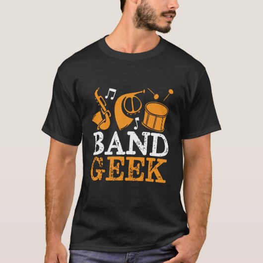 Band Geek Funny en Cool Marching Band T-shirt (Voorkant)