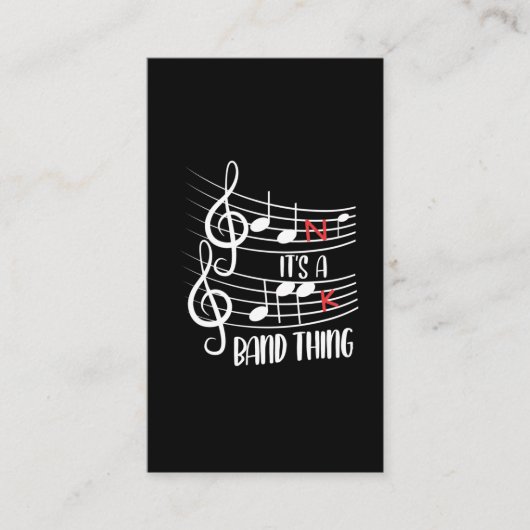 Band Geek Funny Musician Joke Musical Notes Visitekaartje (Voorkant)
