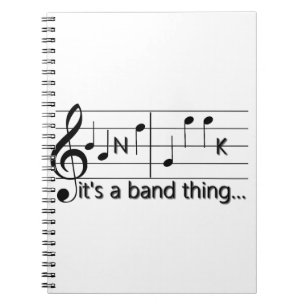 Band Geek. Het is een band dat cadeautjes geeft Notitieboek