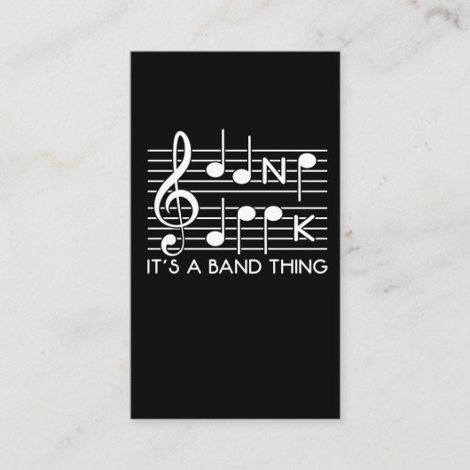 Band Geek Musician Musical Notes Instrument Player Visitekaartje (Voorkant)