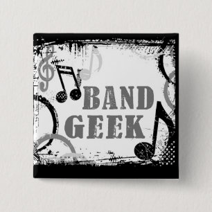 Band Geek Pin Vierkante Button 5,1 Cm