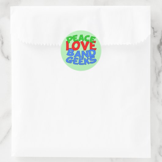 Band Geek Ronde Sticker (Tas)