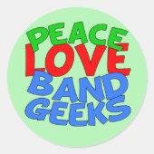 Band Geek Ronde Sticker (Voorkant)