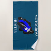 Band-handdoek van MOTOCROSS. Strandlaken (Voorkant)