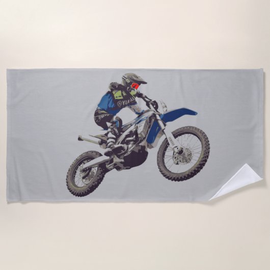 Band-handdoek van MOTOCROSS. Strandlaken (Voorkant)