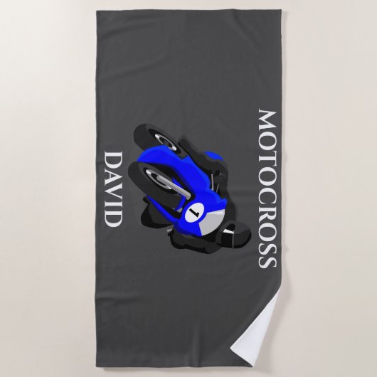 Band-handdoek van MOTOCROSS. Strandlaken (Voorkant)