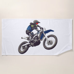 Band-handdoek van MOTOCROSS. Strandlaken
