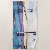 Band-handdoek van Newport Bridge RI Strandlaken (Voorkant)