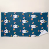 Band-handdoek voor hondehonden strandlaken (Voorkant)