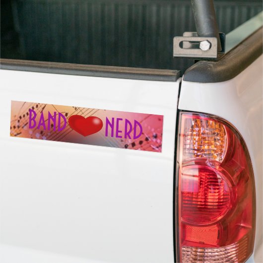 Band *hart* Nerd Bumpersticker (Op Truck)