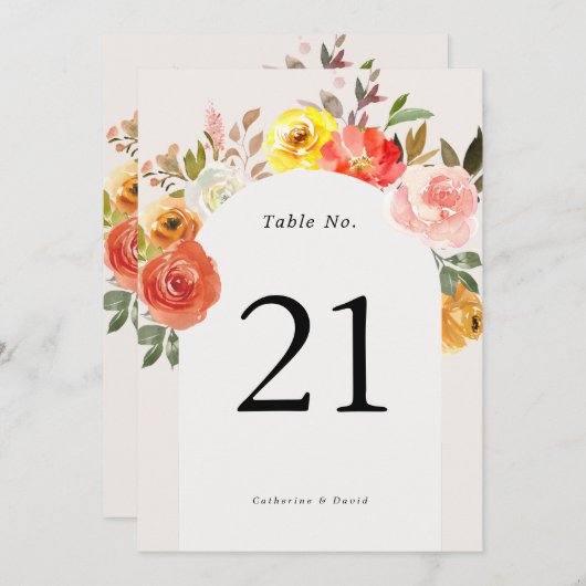 Band herfst Floral Fall Weddenschappen (Voorkant / Achterkant)