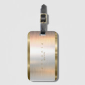 Band ID801 geborsteld metaal goud Bagagelabel (Voorkant (verticaal))